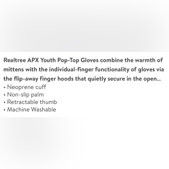 🆕Youth | Realtree Camo Convertible Mittens - Picture 4 of 15